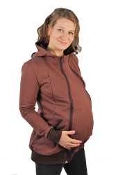 BAVLNA - teplákovina - těhotenská, normal mikina se stojáčkem