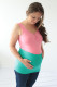 BAUMWOLLE - Bauchband für Schwangere, DOPPELT, einfarbig - TPATP30