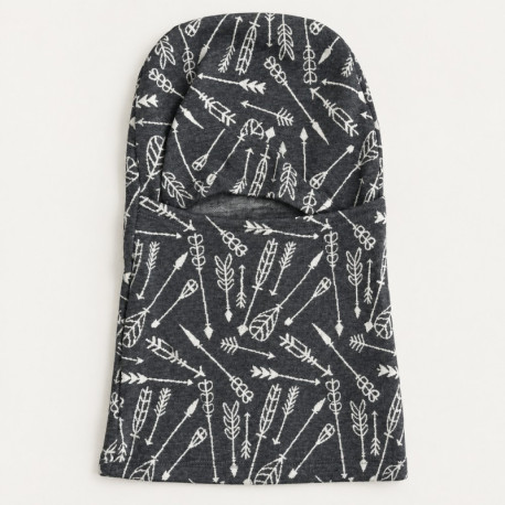 Merino kukla pod helmu URNA · 57–62 cm · grafit / bílé šípy