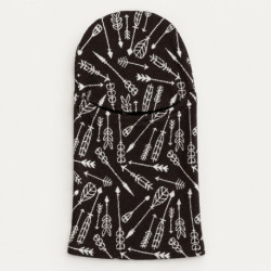 Merino kukla pod helmu URNA · 48–52 cm · tmavě hnědá / bílé šípy