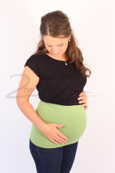 BAVLNA - Těhotenský bederní pás, DVOJITÝ, jednobarevný - TPATP30